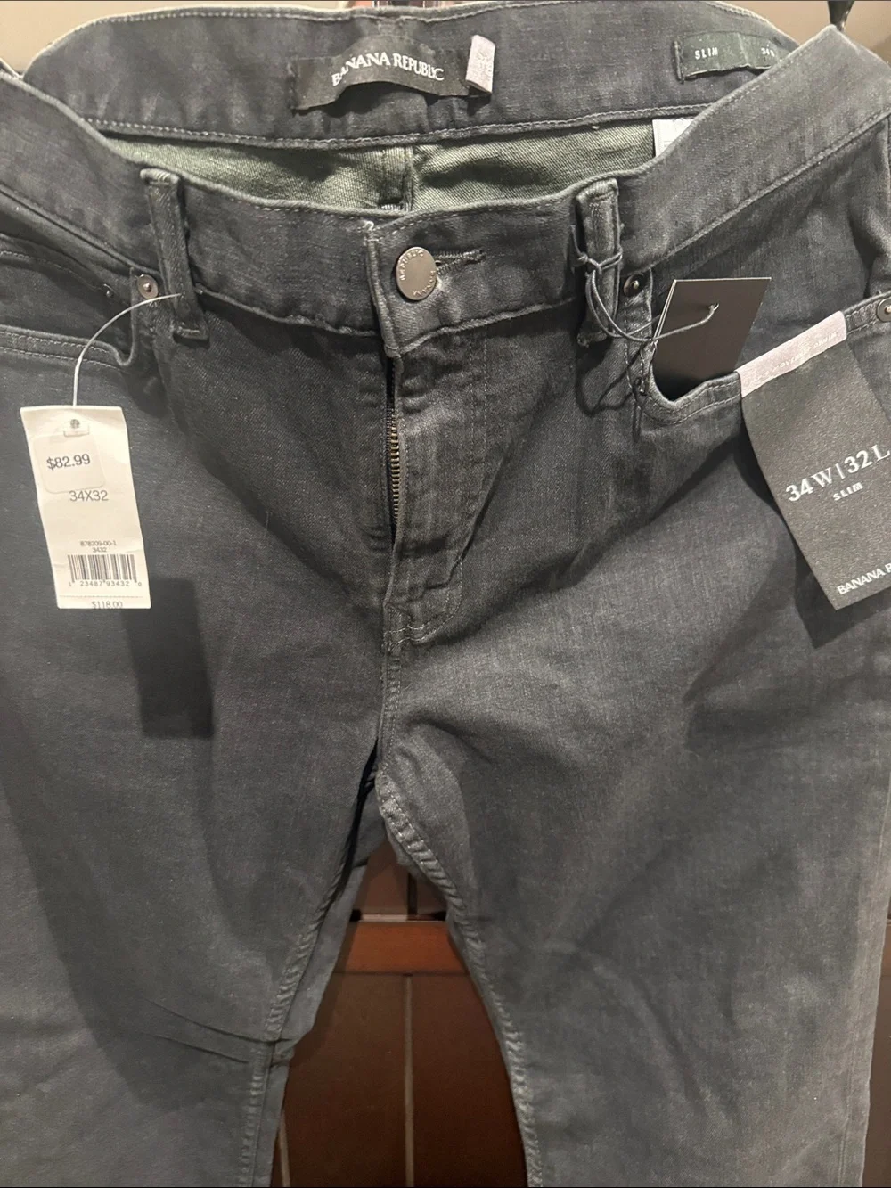 Banana Republic Slim Men’s Jeans — Charcoal